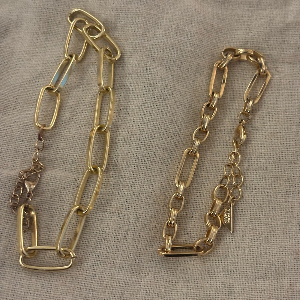 Gold Chain Bracelet Set
